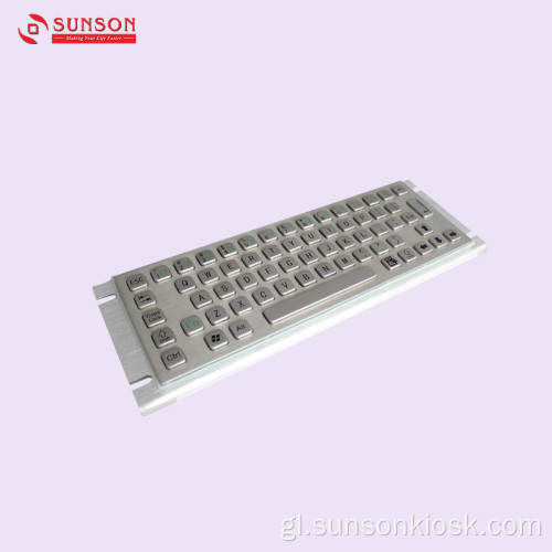 Teclado metálico impermeable para quiosco de información